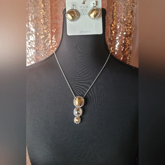 Chic Two-Tone Necklace Set - Picture 2 of 2